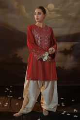 URGE-2PC LAWN EMBROIDERED SHIRT WITH LAWN EMBROIDERED TROUSER-W.J-81