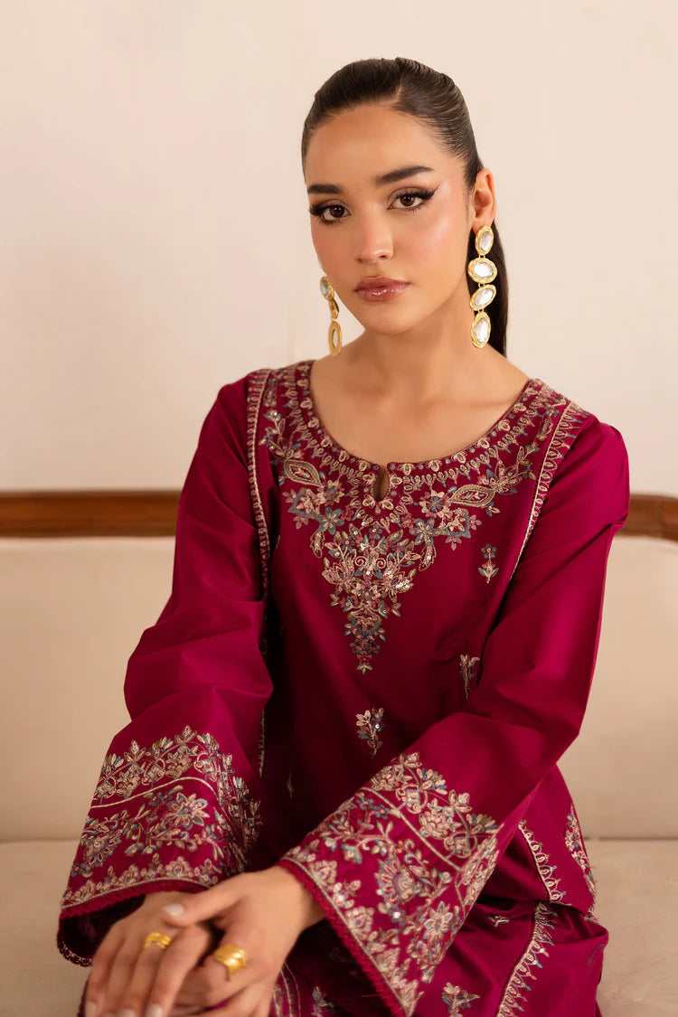 BATIK-2PC DHANAK EMBROIDERED SHIRT & EMBROIDERED TROUSER-W.J-2003