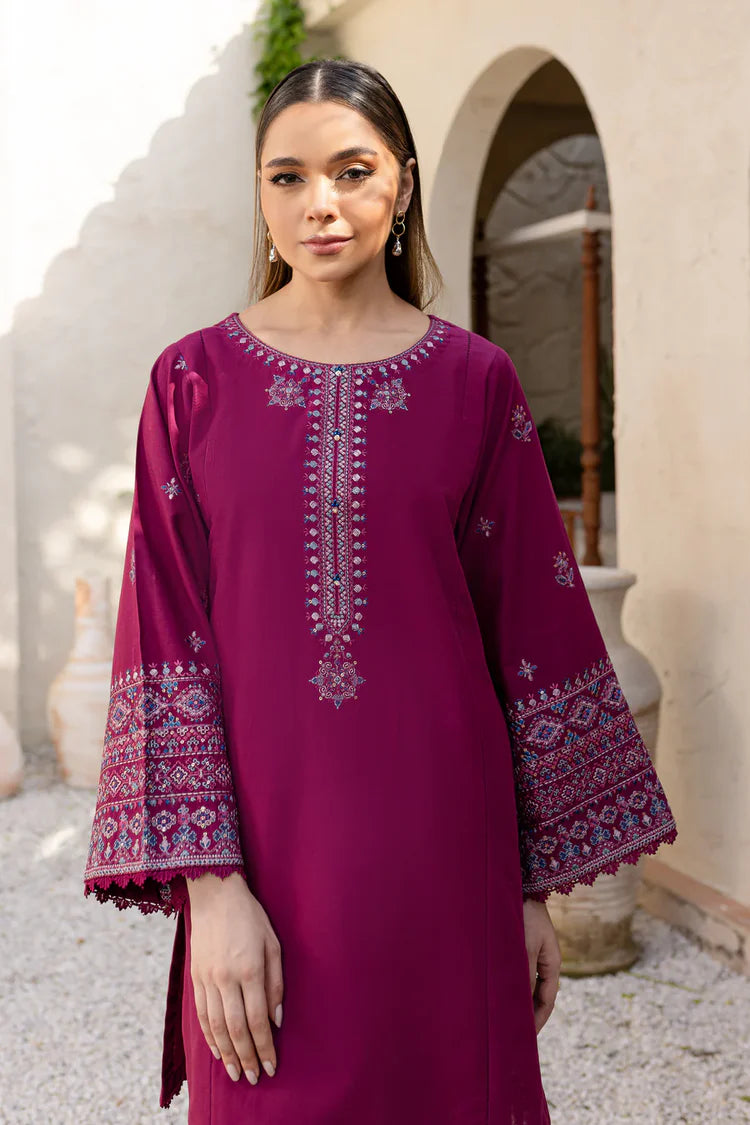 BATIK-2PC DHANAK SEQUENCE EMBROIDERED SHIRT WITH SEQUIN EMB TROUSER-W.J-1925