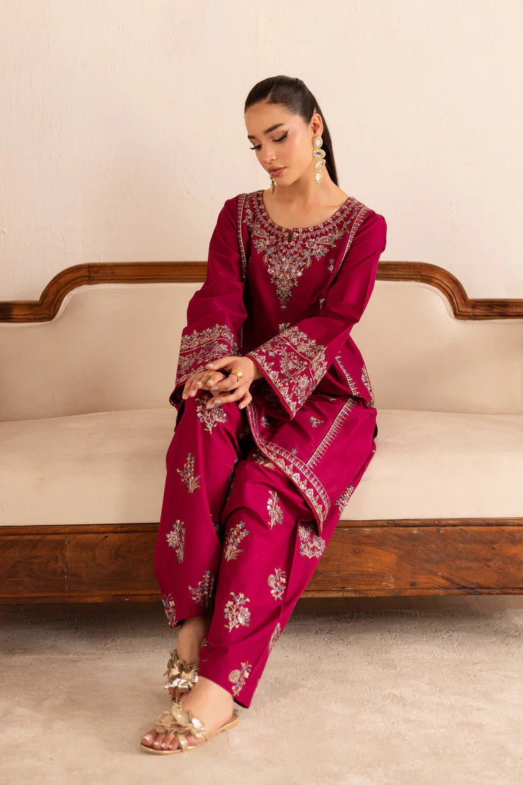 BATIK-2PC DHANAK EMBROIDERED SHIRT & EMBROIDERED TROUSER-W.J-2003