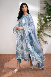 BAROUQE-3PC KARANDI PRINTED SHIRT WITH KARANDI PRINTED DUPATTA AND TROUSER-W.J-2012