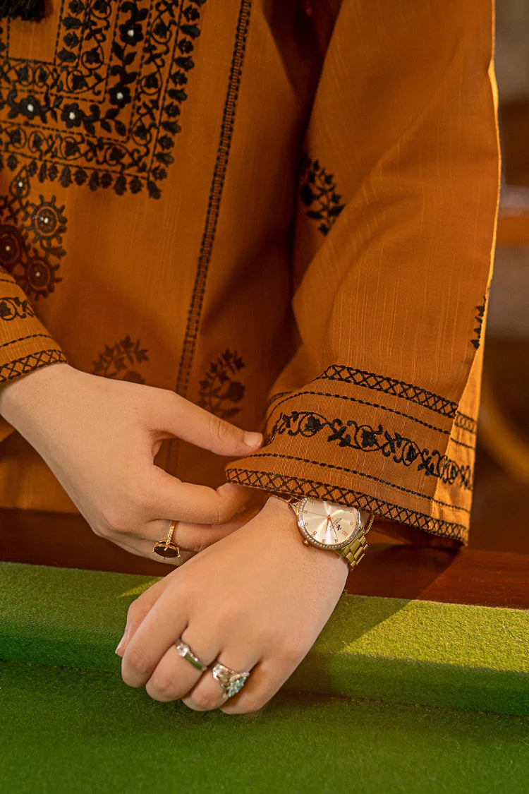 URGE-2PC DHANAK EMBROIDERED SHIRT AND EMBROIDRED TROUSER-W.J-2034