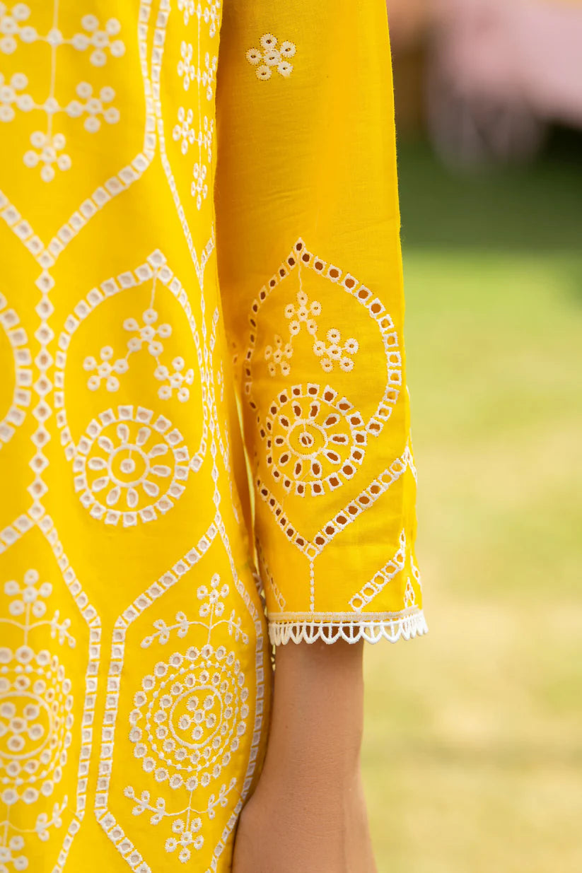 MIRAKHI - 3PC LAWN EMBROIDERED SHIRT WITH CHIFFON PRINTED DUPATTA AND TROUSER -W.J-1768