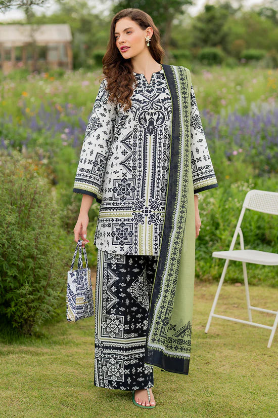 JAZMIN-3PC KHADDAR PRINTED SHIRT WITH KHADDAR PRINTED DUPATTA AND PRINTED TROUSER-W.J-1968