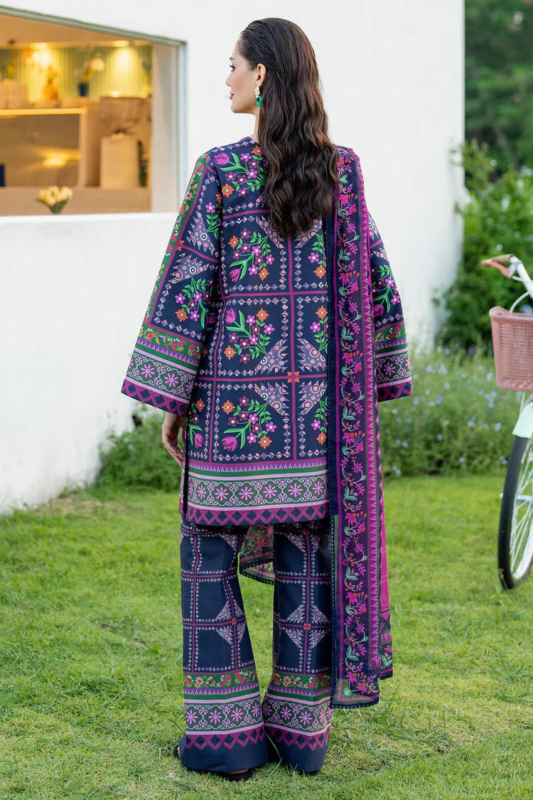 JAZMIN-3PC KHADDAR PRINTED SHIRT WITH KHADDAR PRINTED DUPATTA AND PRINTED TROUSER-W.J-1970
