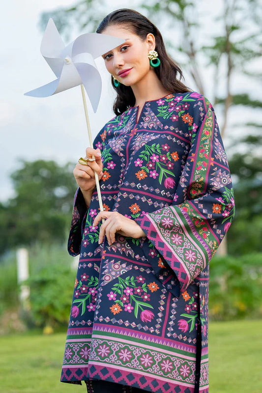 JAZMIN-3PC KHADDAR PRINTED SHIRT WITH KHADDAR PRINTED DUPATTA AND PRINTED TROUSER-W.J-1970