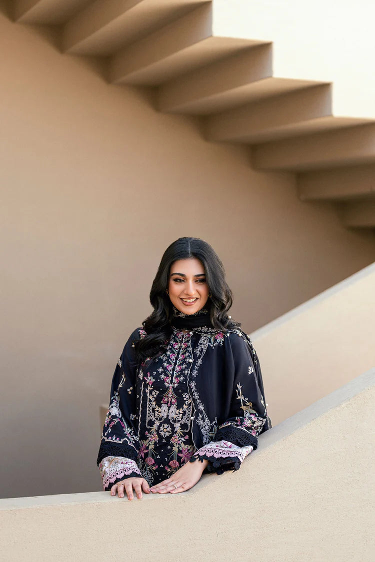 FLORENT-3PC DHANAK EMBROIDERED SHIRT WITH CHIFFON EMBROIDERED DUPATTA & TROUSER-W.J-1916