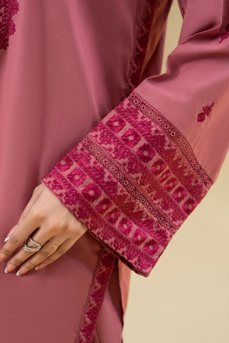 LAZULI-2PC KHADDAR EMBROIDRED SHIRT WITH KHADDAR EMB TROUSER-W.J-2001