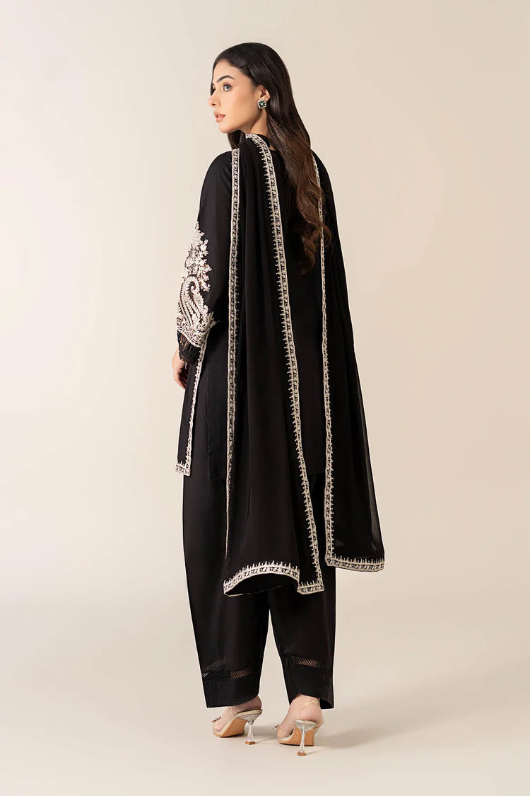 MARIA.B-3PC DHANAK EMBROIDERED SHIRT WITH BAMBER CHIFFON EMBROIDERED DUPATTA & TROUSER-WJ-1932