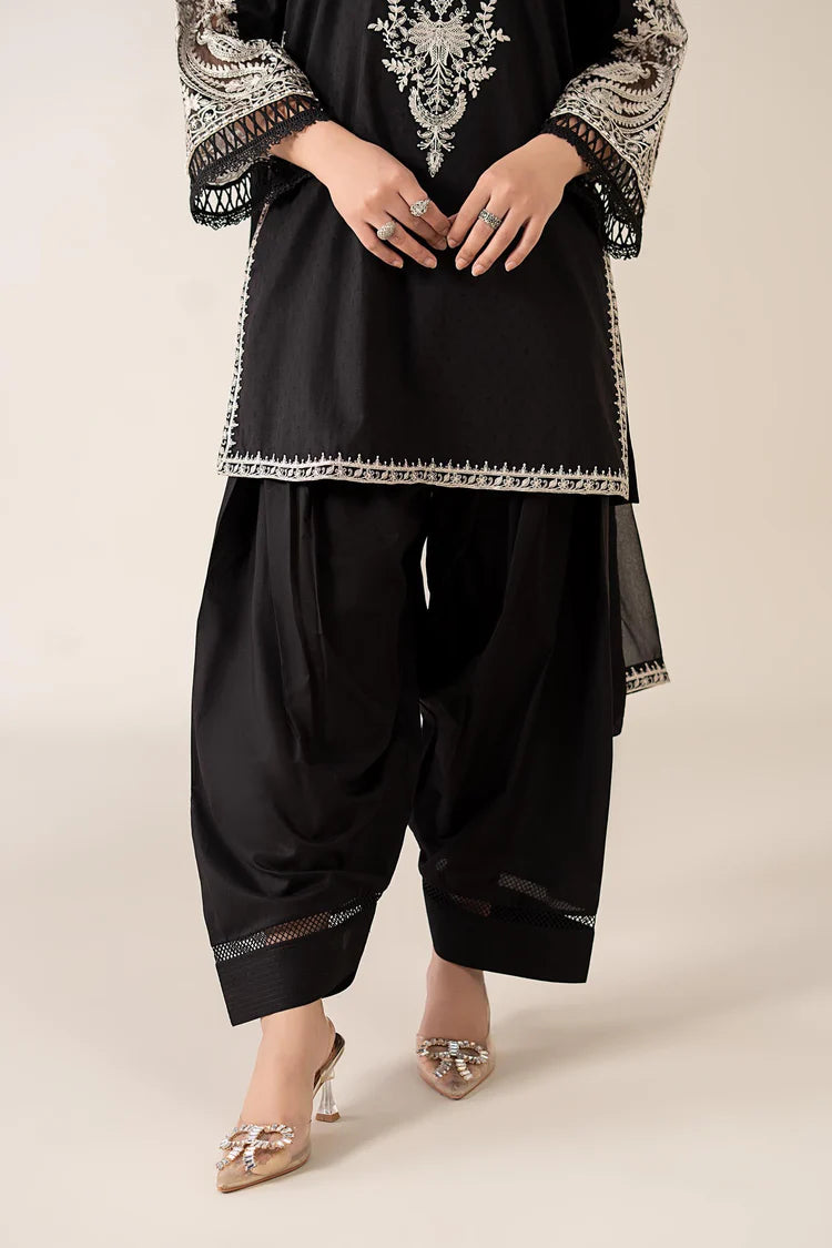 MARIA.B-3PC DHANAK EMBROIDERED SHIRT WITH BAMBER CHIFFON EMBROIDERED DUPATTA & TROUSER-WJ-1932