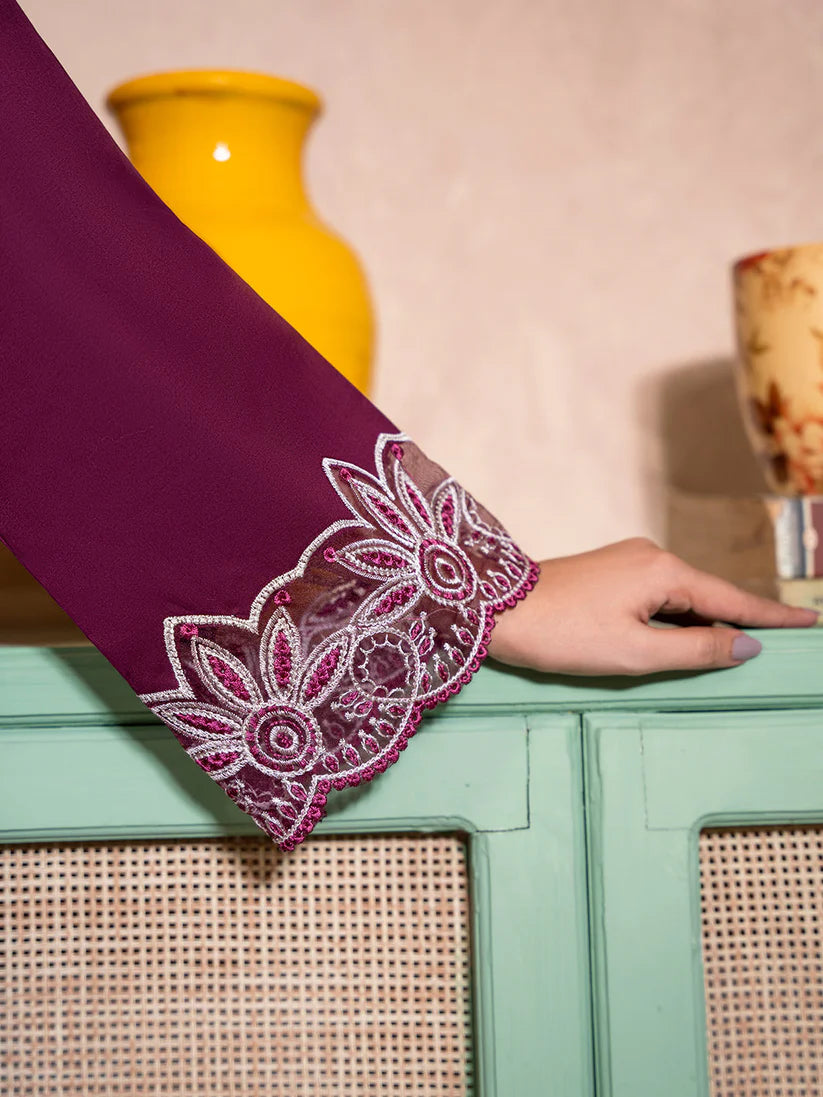 IZEL-2PC DHANAK EMBROIDERED SHIRT WITH DHANAK TROUSER-W.J-1783
