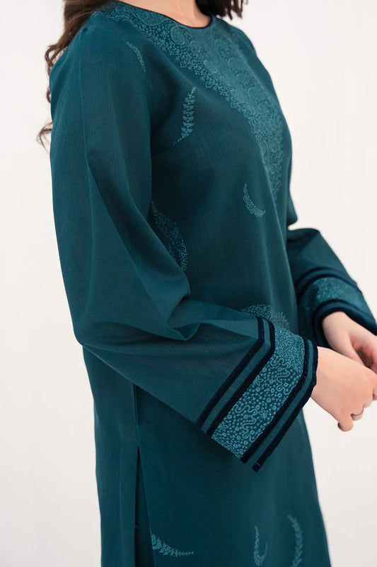 JAZMIN 2PC -DHANAK HEAVY EMBROIDERED WITH HEAVY EMBROIDERED SLEEVES-W.J-1283