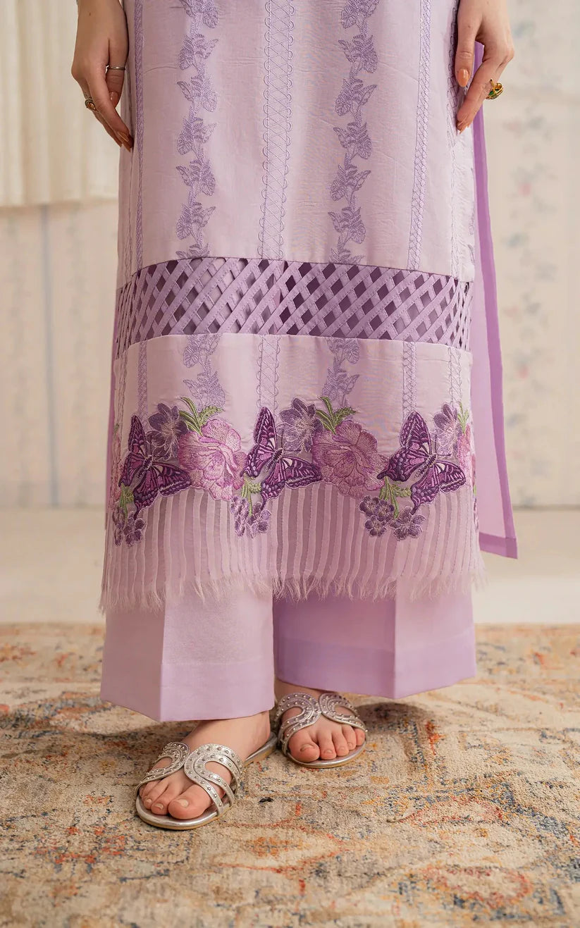 ASIFA NABEEL-3PC LAWN EMBROIDERED SHIRT WITH MONARK PRINTED DUPATTA AND TROUSER-W.J-1716