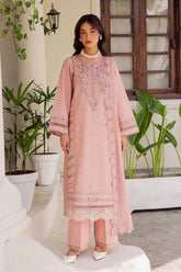 BATIK-3PC LAWN EMBROIDERED SHIRT WITH KHADDI NET EMBROIDERED DUPATTA AND EMB TROUSER-W.J-4743