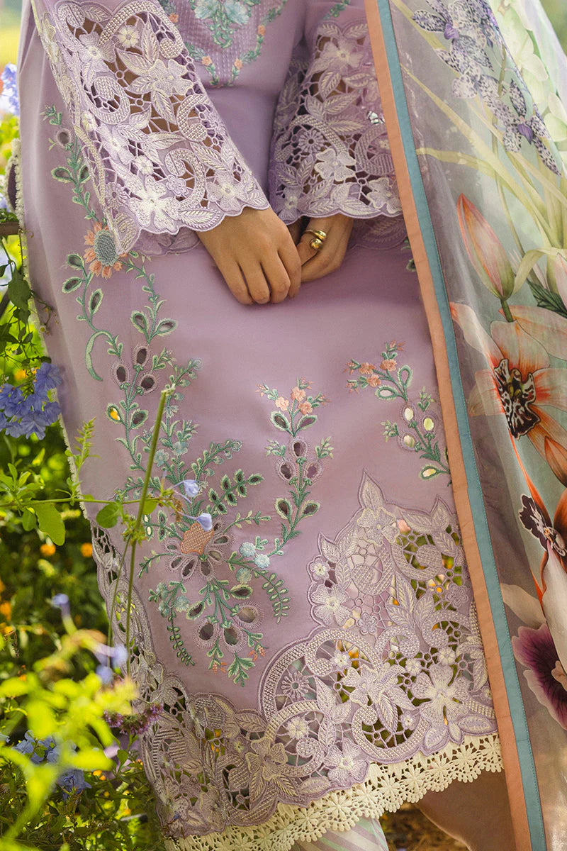 MUSHQ-3PC DHANAK EMBROIDERED SHIRT WITH COUTRAI WOOL PRINTED SHAWL AND TROUSER -W.J-1800