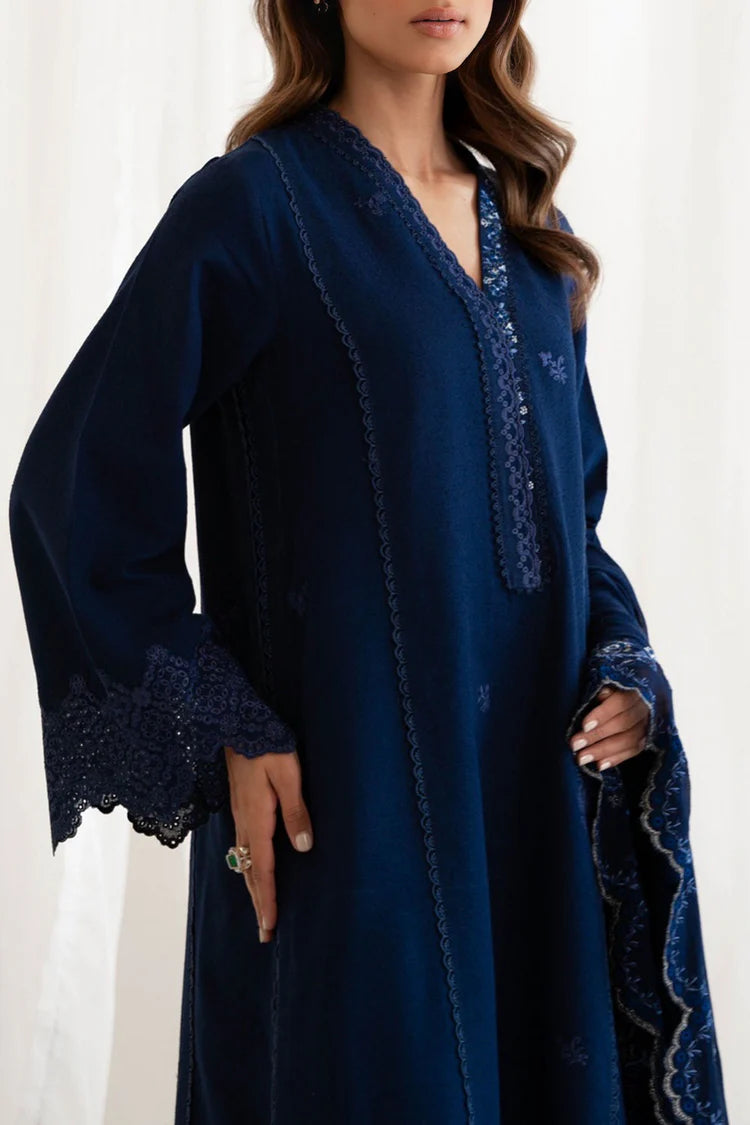 BATIK-3PC DHANAK EMBROIDERED SHIRT WITH DHANAK EMBROIDERED SHAWL AND TROUSER-WJ-1931