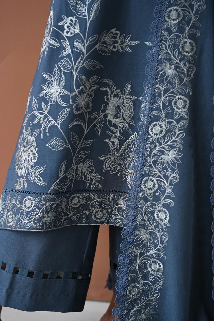 BATIK-3PC DHANAK EMBROIDERED SHIRT WITH DHANAK EMBROIDERED SHAWL AND TROUSER-W.J-2022