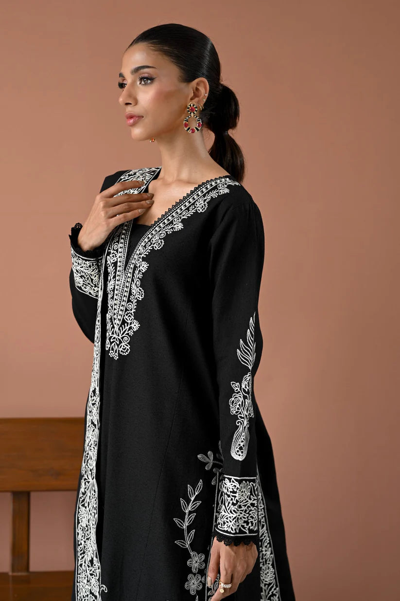BATIK-3PC DHANAK EMBROIDERED SHIRT WITH DHANAK EMBROIDERED SHAWL & TROUSER-W.J-1905
