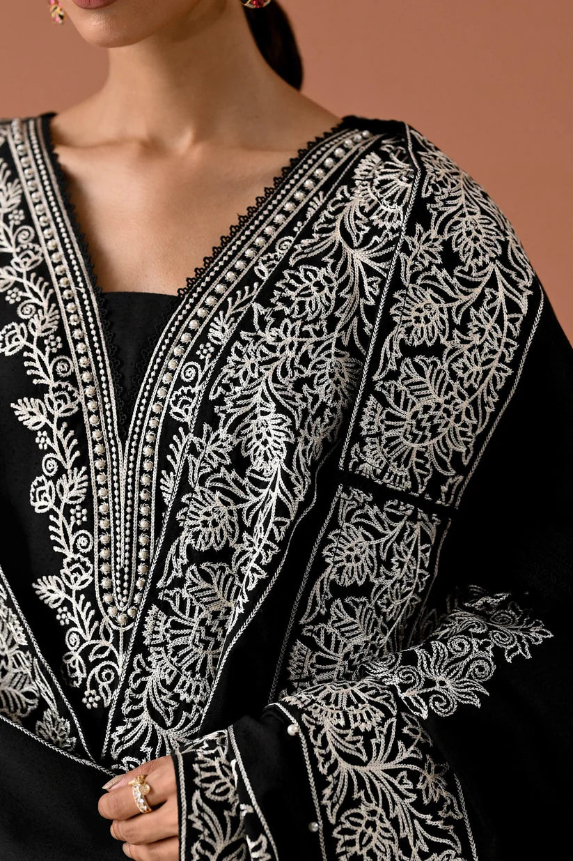 BATIK-3PC DHANAK EMBROIDERED SHIRT WITH DHANAK EMBROIDERED SHAWL & TROUSER-W.J-1905