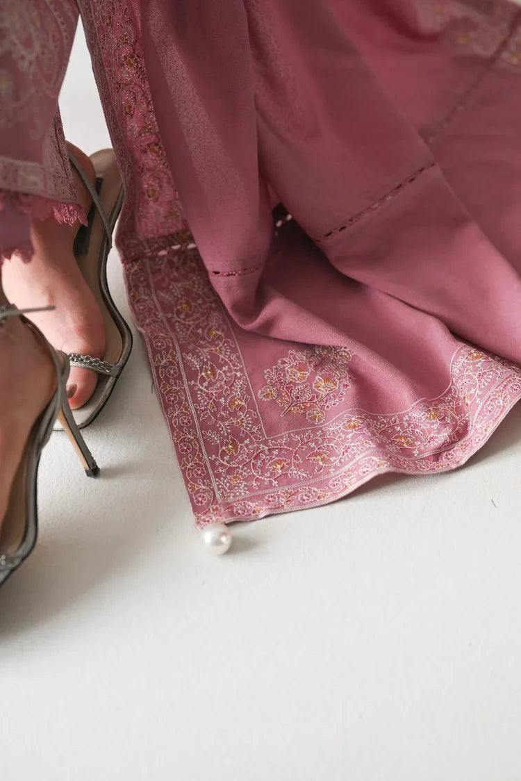 BATIK-3PC DHANAK EMBROIDERED SHIRT WITH DHANAK EMBROIDERED SHAWL AND TROUSER-W.J-1921