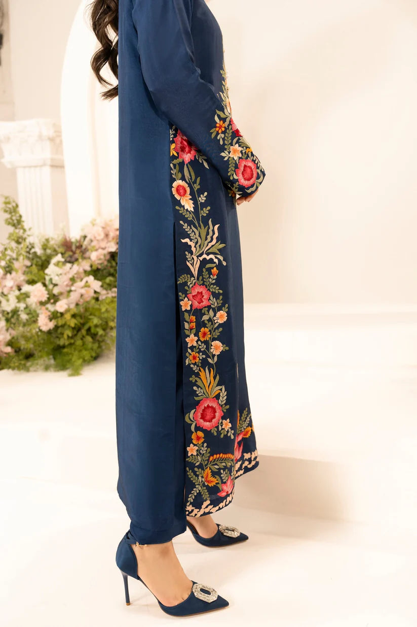 MIRANA-3PC LAWN EMBROIDERED SHIRT WITH CHIFFON TYE & DYE DUPATTA & TROUSER-W.J-1743