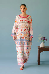 BRANDSINN-2PC SHAMOZE SILK PRINTED SHIRT & SHAMOZE SILK PRINTED TROUSER-W.J-1985