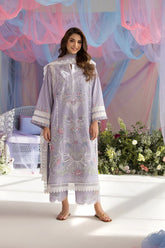 SOBIA NAZIR-3PC LAWN CHIKAN EMBROIDERED SHIRT WITH CHIFFON EMBROIDERED PRINTED DUPATTA AND EMB TROUSER -W.J-4613