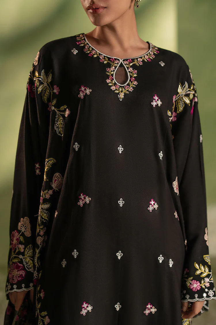 CROSS STITCH-3PC DHANAK EMBROIDERED SHIRT WITH COURTRAI PRINTED SHAWL AND TROUSER-W.J-2027
