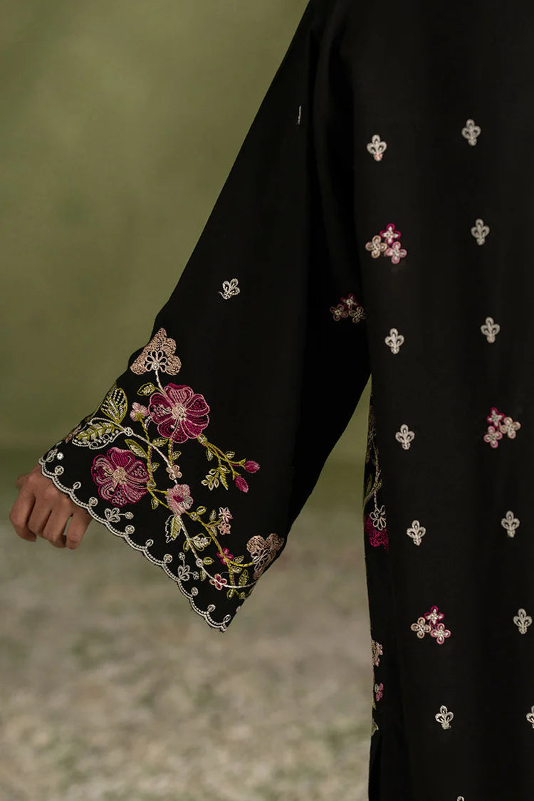 CROSS STITCH-3PC DHANAK EMBROIDERED SHIRT WITH COURTRAI PRINTED SHAWL AND TROUSER-W.J-2027