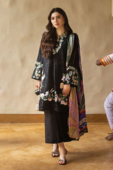 MUSHQ-3PC LAWN EMBROIDERED SHIRT WITH MONARK PRINT DUAPATTA AND TROUSER-W.J-1675
