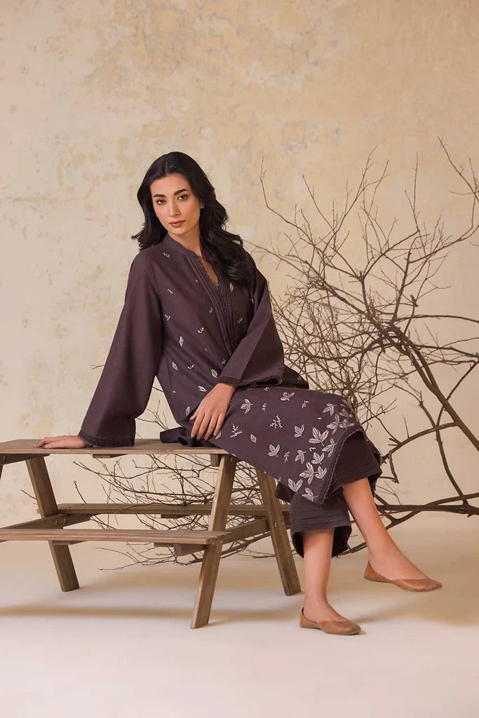 SOBIA NAZIR-2PC LAWN EMBROIDERED SHIRT WITH LAWN EMBROIDERED SLEEVES-W.J-1635