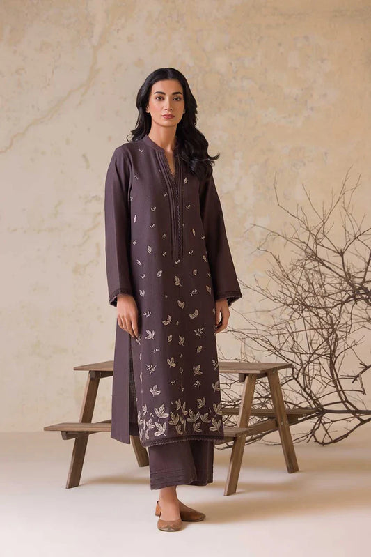 SOBIA NAZIR-2PC LAWN EMBROIDERED SHIRT WITH LAWN EMBROIDERED SLEEVES-W.J-1635