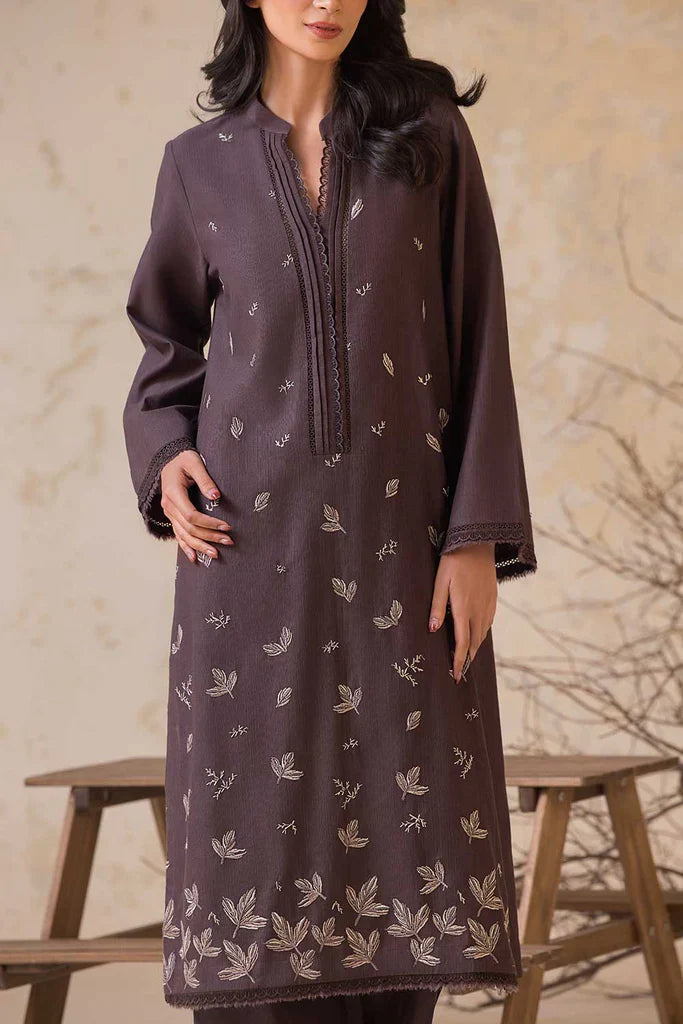 SOBIA NAZIR-2PC LAWN EMBROIDERED SHIRT WITH LAWN EMBROIDERED SLEEVES-W.J-1635