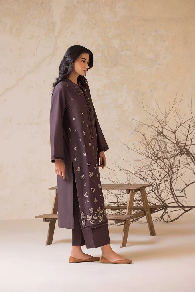 SOBIA NAZIR-2PC LAWN EMBROIDERED SHIRT WITH LAWN EMBROIDERED SLEEVES-W.J-1635