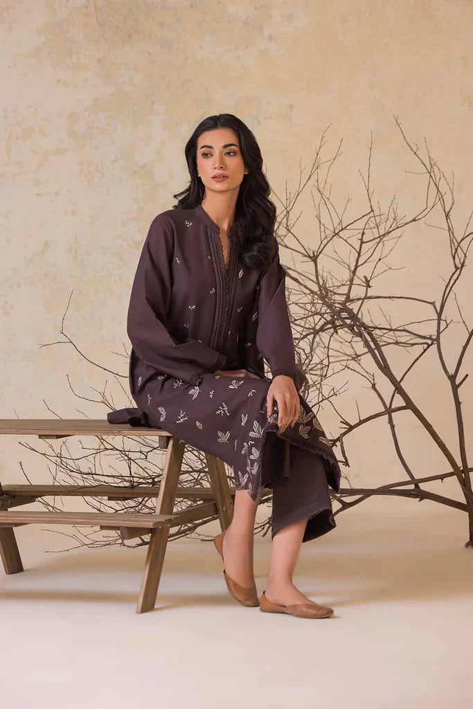 SOBIA NAZIR-2PC LAWN EMBROIDERED SHIRT WITH LAWN EMBROIDERED SLEEVES-W.J-1635