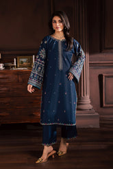 BATIK-2PIECE DHANAK EMBROIDERED SHIRT WITH DHANAK EMB TROUSER-WJ-15019