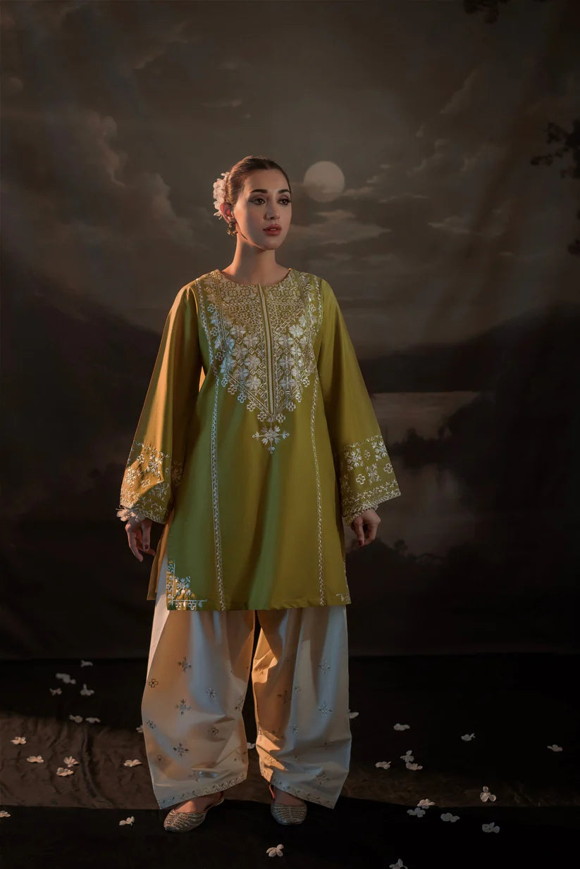 URGE-2PC SEQUIN LAWN EMBROIDERED SHIRT WITH SEQUIN LAWN EMBROIDERED TROUSER-W.J-1637