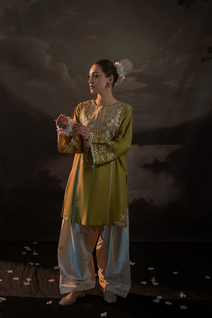 URGE-2PC SEQUIN LAWN EMBROIDERED SHIRT WITH SEQUIN LAWN EMBROIDERED TROUSER-W.J-1637