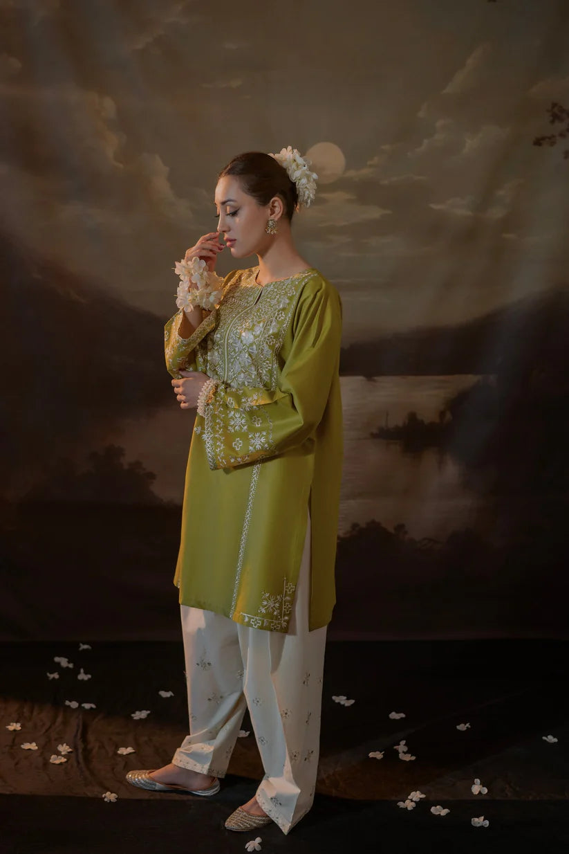 URGE-2PC SEQUIN LAWN EMBROIDERED SHIRT WITH SEQUIN LAWN EMBROIDERED TROUSER-W.J-1637