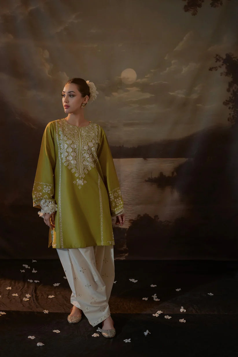 URGE-2PC SEQUIN LAWN EMBROIDERED SHIRT WITH SEQUIN LAWN EMBROIDERED TROUSER-W.J-1637