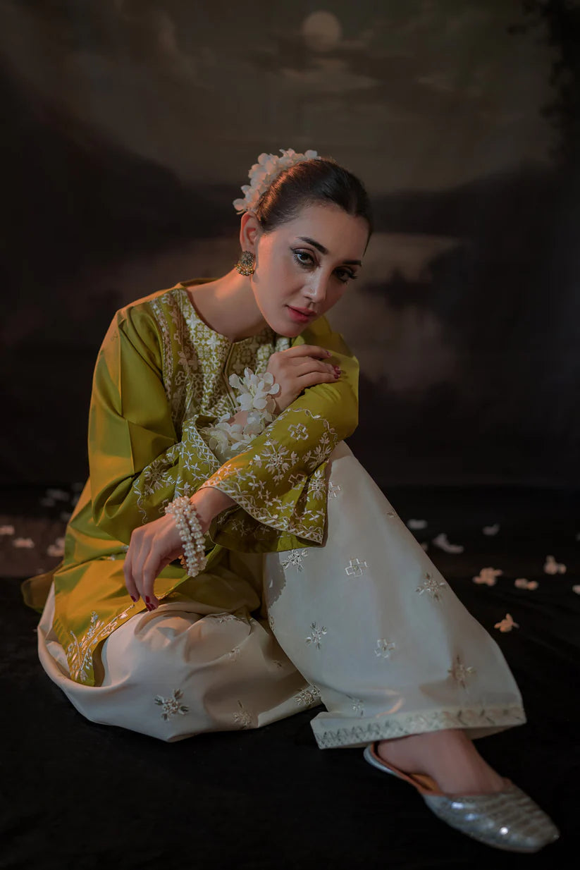 URGE-2PC SEQUIN LAWN EMBROIDERED SHIRT WITH SEQUIN LAWN EMBROIDERED TROUSER-W.J-1637