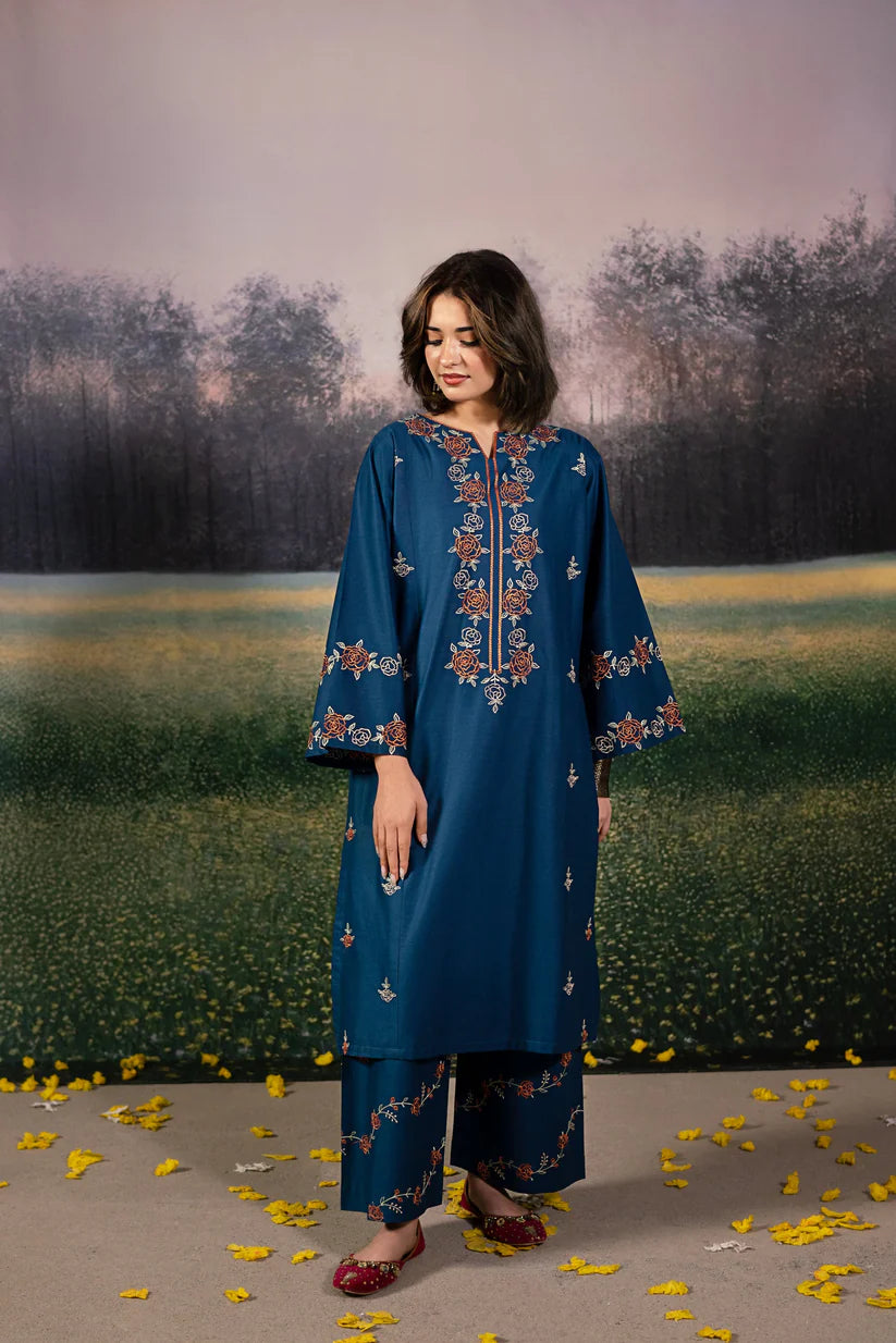 URGE-2PC LAWN EMBROIDRED SHIRT WITH LAWN EMBROIDRED TROUSER-W.J-1636