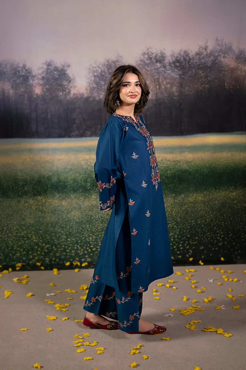 URGE-2PC LAWN EMBROIDRED SHIRT WITH LAWN EMBROIDRED TROUSER-W.J-1636