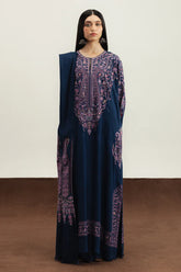 ZARA SHAH JAHAN-3PC LAWN EMBROIDERED SHIRT WITH KHADDI NET EMBROIDERED DUPATTA AND TROUSER-W.J-4676