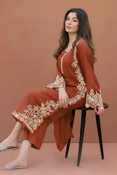LAJWANTI-2PC LAWN EMBROIDERED SHIRT WITH LAWN TROUSER-W.J-17