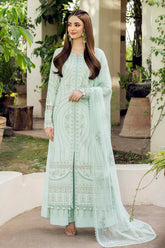 JAZMIN-3PC LAWN EMBROIDERED SHIRT WITH ORGANZA EMB DUPATTA AND TROUSER-W.J-4624