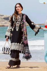 ELAF-3PC LAWN EMBROIDERED SHIRT WITH CHIFFON PRINTED DUPATTA AND EMB TROUSER-W.J-4697