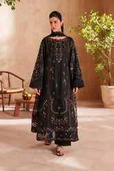 IZNIK-3PC DHANAK EMBROIDERED SHIRT WITH CHIFFON EMBROIDERED DUPATTA AND TROUSER-W.J-5071