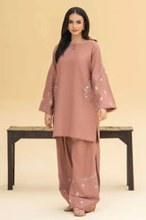 BATIK-2PC DHANAK EMBROIDERED SHIRT WITH EMBROIDERED TROUSER-W.J-15051