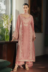 ZIVA-3PC RAW SILK EMBROIDERED SHIRT WITH SILK EMBROIDERED DUPATTA AND EMB TROUSER-W.J-5141